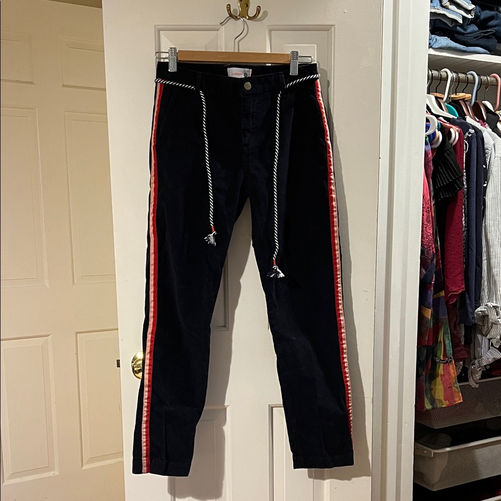Sundy Navy Corduroy Pants